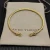 David Yurman Gold 3mm Pavé Hook-End Bangle Bracelet