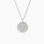 David Yurman Silver Diamond Letter U Round Pendant Necklace, Length 42cm + 3cm + 3cm