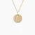 David Yurman Gold Diamond Initial E Disc Pendant Necklace