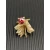 David Yurman Gold 8mm Four-Prong Red Diamond Ring