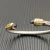David Yurman 5mm Silver Cable Bracelet with Gold Station and Five-Row Pavé Purple Diamond Accent