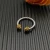 David Yurman 2.3mm Gold and Silver Renaissance Green Diamond Pavé Ring