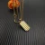 David Yurman Gold Streamlined Rectangular Tag Necklace