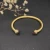 David Yurman Gold Tone 5mm Purple Diamond Cuff Bracelet