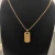 David Yurman Gold Square Wave Pendant Necklace, 3mm Chain, Length 50cm + 5cm