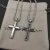 David Yurman Double Cable Cross Pendant Necklace