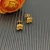 David Yurman 8mm Gold Four-Prong Yellow Diamond Stud Earrings