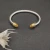 David Yurman 5mm Gold-End Yellow Diamond Cable Cuff Bracelet