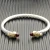 David Yurman 5mm Gold End Sterling Silver 5-Row Pavé Red Diamond Bracelet