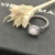 David Yurman Four-Prong Square White Agate Ring