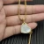 David Yurman Gold Heart White Mother-of-Pearl Necklace, 2mm Chain, 45+5cm Adjustable Length