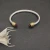 David Yurman 5mm Gold-End Red Diamond Cable Cuff Bracelet