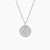 David Yurman Silver Diamond Letter C Round Pendant Necklace, Length 42cm + 3cm + 3cm