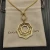 David Yurman Gold 38mm Serrated Stack Necklace