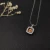 David Yurman 7mm Cushion-Cut Center Stone Necklace Champagne Diamond