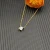 David Yurman Gold 8mm Four-Prong White Diamond Necklace