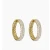 David Yurman Gold Half Pavé Diamond Stud Earrings, 25.4×4.8mm