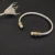 David Yurman 5mm Gold-End Pearl Cable Cuff Bracelet