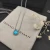 David Yurman 8mm Blue Sapphire Four-Prong Pendant Necklace