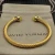 David Yurman 5mm Gold-Tone Cable Cuff Bracelet Yellow Diamonds