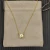 David Yurman Gold 8mm Four-Prong Green Diamond Necklace