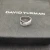 David Yurman Silver Double Twisted Cable Cross Diamond Ring