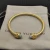 David Yurman Gold 4mm Pavé Diamond Geometric Edge Bracelet, Fits Wrist Sizes 16–20cm