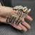 David Yurman 6mm Gold and Silver Black Diamond Cable Cuff Bracelet