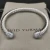 David Yurman 7mm Sterling Silver Half-Pavé Cable Cuff Bracelet