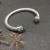 David Yurman 7mm Cable Cuff Bracelet with Rotating End Caps Brown Diamonds