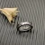 David Yurman Silver and Gold Pavé Twisted Cable Cylinder Ring