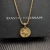 David Yurman Gold Compass White Diamond Necklace