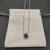 David Yurman 7mm Cable Twist Square Red Diamond Pendant Necklace, 1.5mm Chain, Length 45cm + 5cm