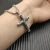 David Yurman Sterling Silver Chevron Cross White Diamond Necklace