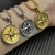 David Yurman Gold Compass White Diamond Necklace