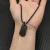 David Yurman Black and Gold Pavé Black Diamond Logo Necklace