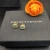 David Yurman 7mm Gold Square Green Diamond Stud Earrings