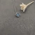 David Yurman 7mm Cable Twist Square Blue Diamond Pendant Necklace, 1.5mm Chain, Length 45cm + 5cm