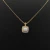 David Yurman Gold Square White Agate Pendant Necklace, 1.5mm Chain, Length 45cm + 5cm
