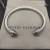 David Yurman 5mm Half-Pavé Cable Cuff Bracelet Black Diamonds