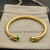 David Yurman 5mm Gold-Tone Cable Cuff Bracelet Light Green Diamonds