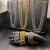 David Yurman Gold 29mm Multi-Row Chain Necklace