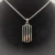 David Yurman Sterling Silver Streamlined Rectangular Tag Necklace