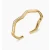 David Yurman Gold Tone 5mm Single Row Diamond Cuff Bracelet