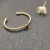 David Yurman Gold Tone 4mm Cable Square Red Diamond Cuff Bracelet