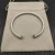 David Yurman 4mm Sterling Silver Light Green Diamond Bangle Bracelet
