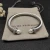 David Yurman 7mm Full Pavé Diamond Pearl Cable Cuff Bracelet