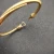 David Yurman 4mm Gold Diamond Hook Cuff Bracelet, Fits Wrist Size 16cm - 20cm
