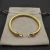 David Yurman 5mm Gold Diamond Hook Cuff Bracelet, Fits Wrist Size 16cm - 20cm