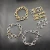 David Yurman 8mm Gold and Silver Mercer Multi-Ring Bracelet